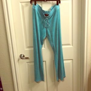 Juicy Couture Teal Wide Leg Lounge Pants
